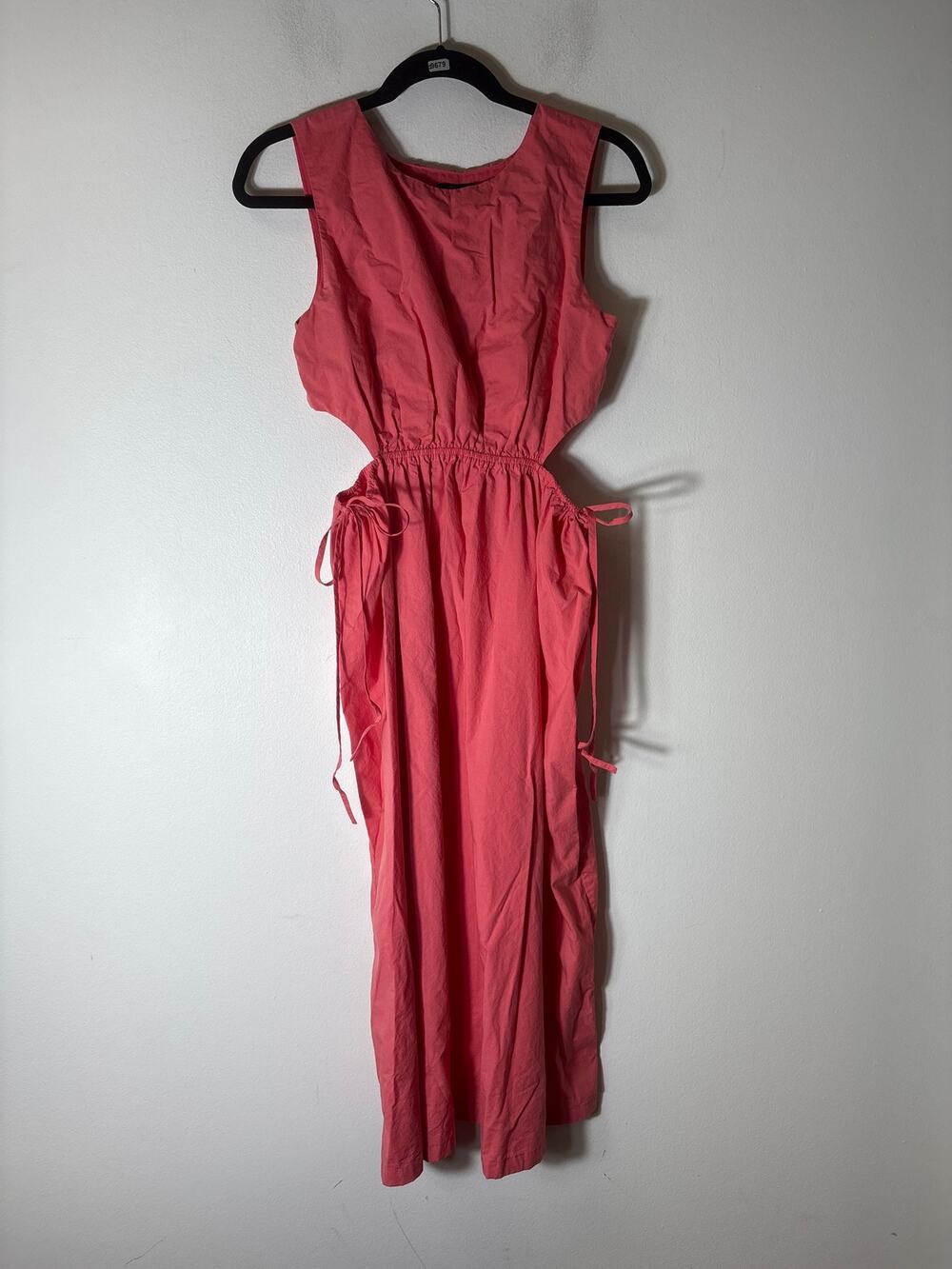 Rails Coral Sleevless Side Cutouts Midi Dress Sz S